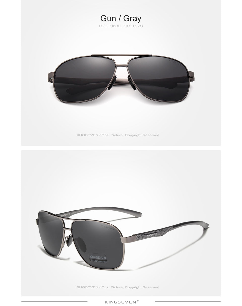 KINGSEVEN Aluminum Polarized UV400 Mirror Male Sunglasses