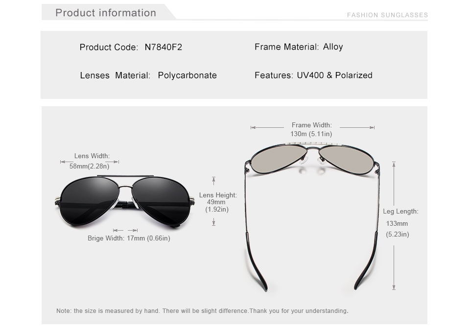 KINGSEVEN Aviation Alloy Frame HD Polarized Sunglasses