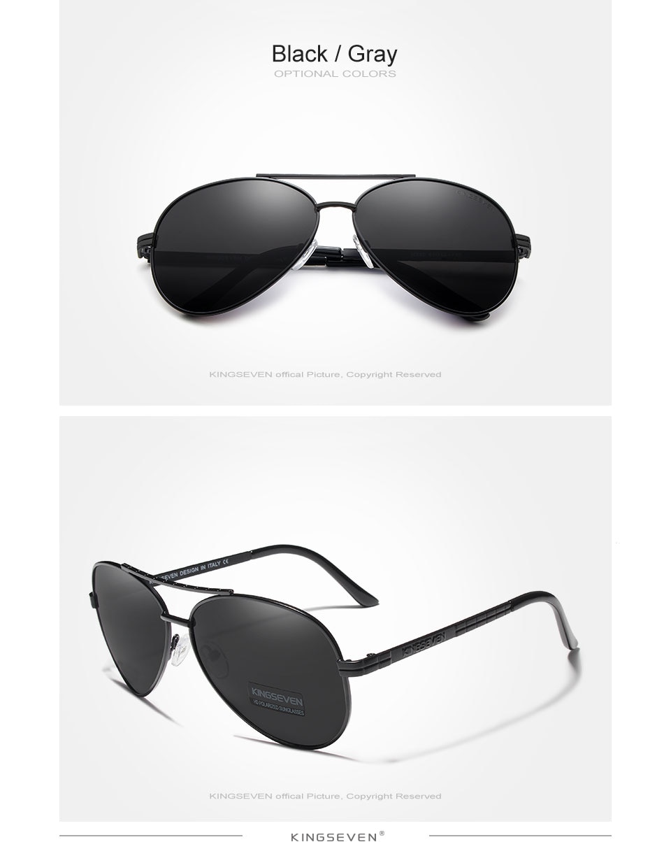 KINGSEVEN Aviation Alloy Frame HD Polarized Sunglasses