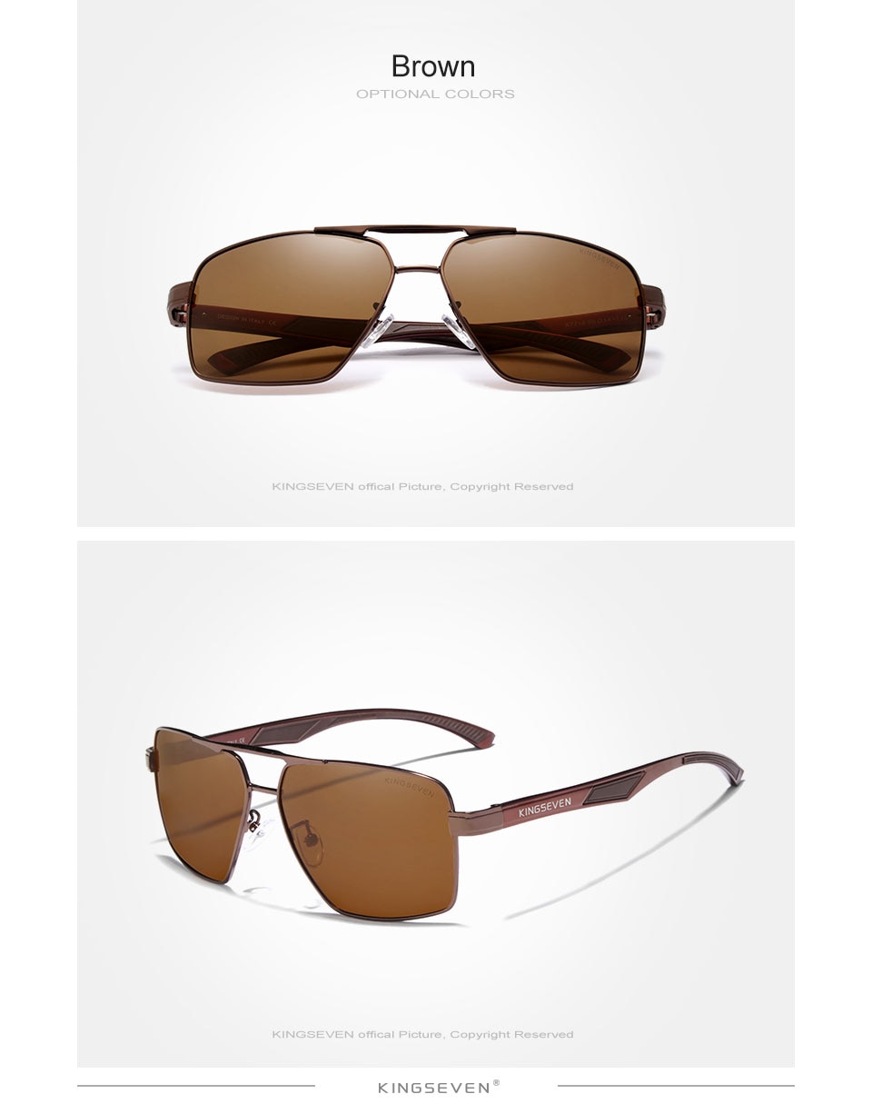 KINGSEVEN Aluminum Men’s Sunglasses Polarized Lens Brand