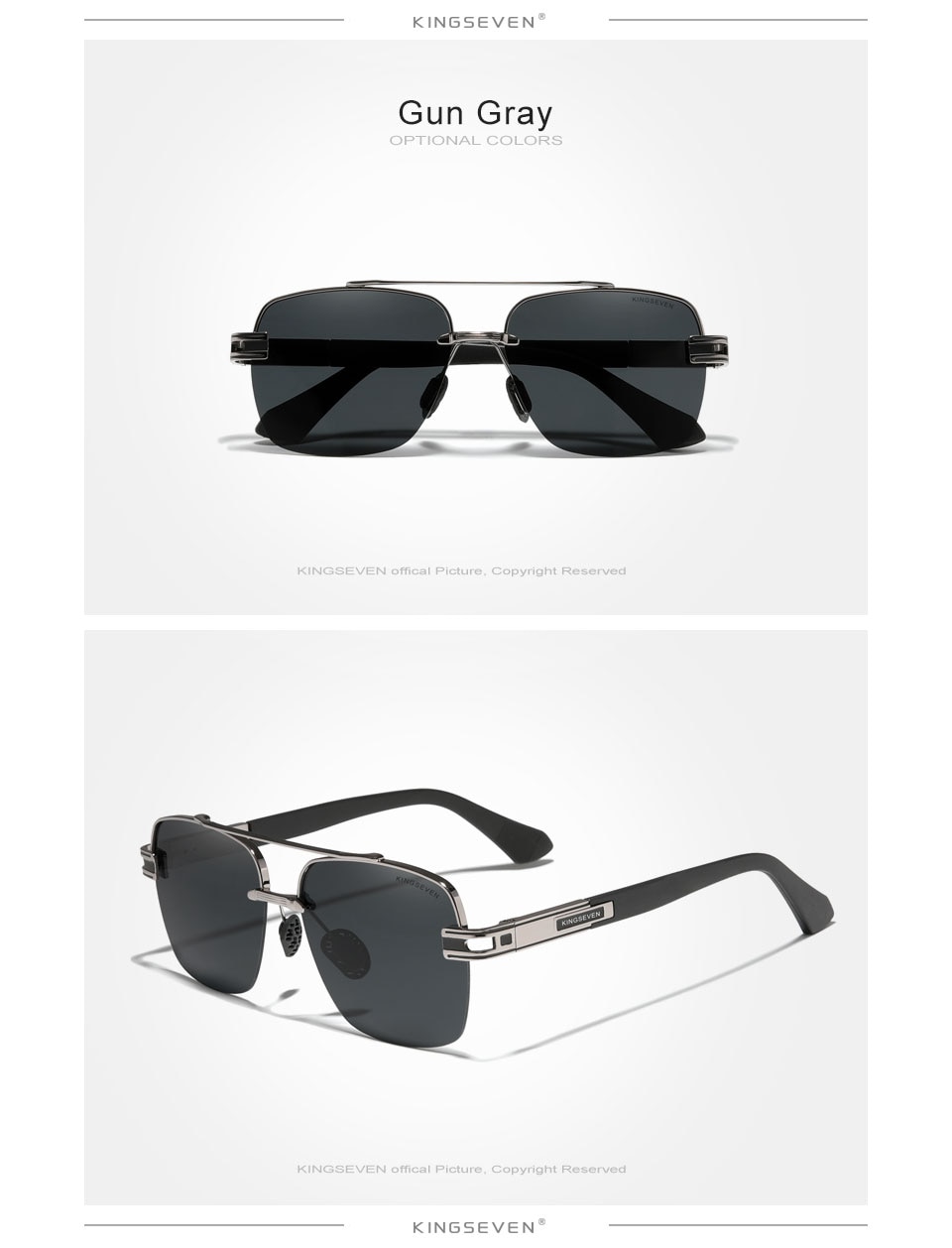 KINGSEVEN 2021 Brand New Design Sunglasses For Men Polarized Gradient Sun glasses Women Men Square Retro Eyewear Okulary