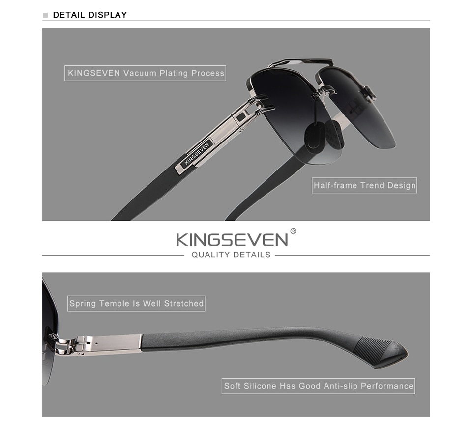 KINGSEVEN 2021 Brand New Design Sunglasses For Men Polarized Gradient Sun glasses Women Men Square Retro Eyewear Okulary