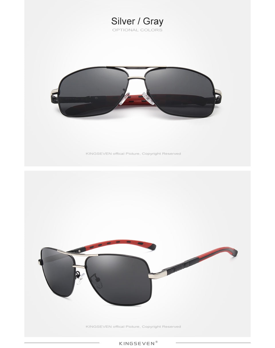 KINGSEVEN Brand Men Aluminum Sunglasses HD Polarized
