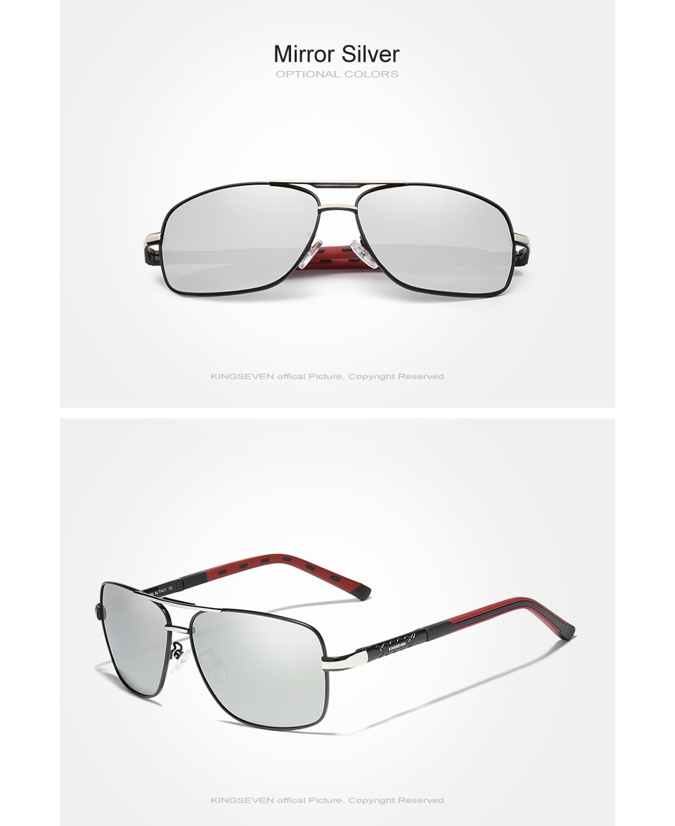 KINGSEVEN 2021 Aluminum Brand Pilot Polarized Sunglasses Men
