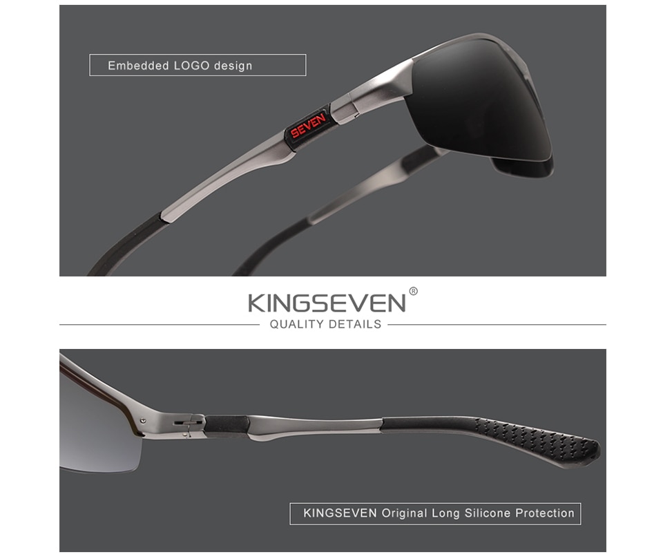 KINGSEVEN Aluminum Photochromic Sunglasses Men Polarized Vintage