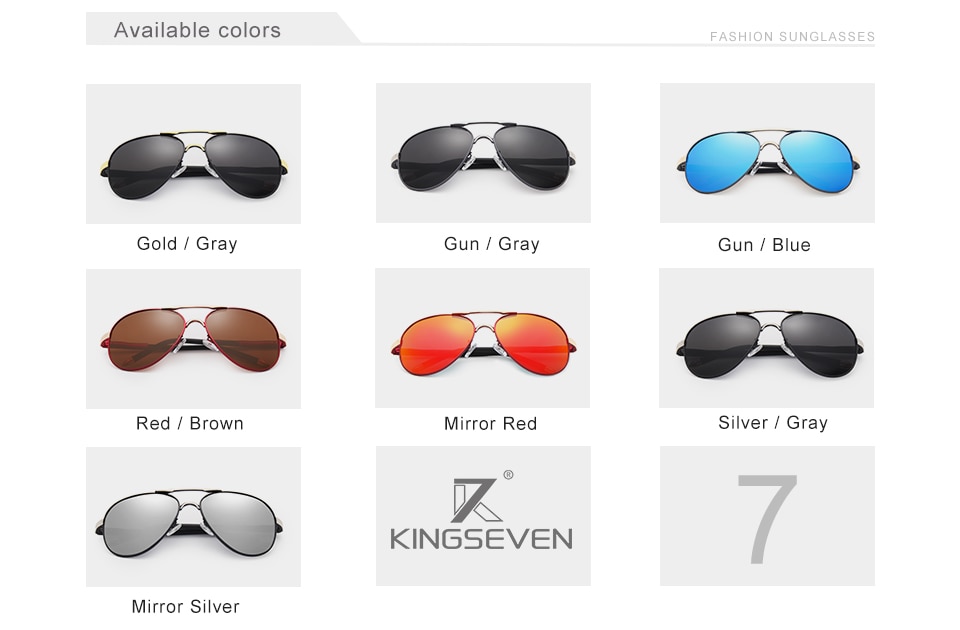KINGSEVEN Brand 2020 Men's Glasses Driving Polarized Sunglasses Men And Women Aluminum Fashion Eyewear Gafas De Sol Shades