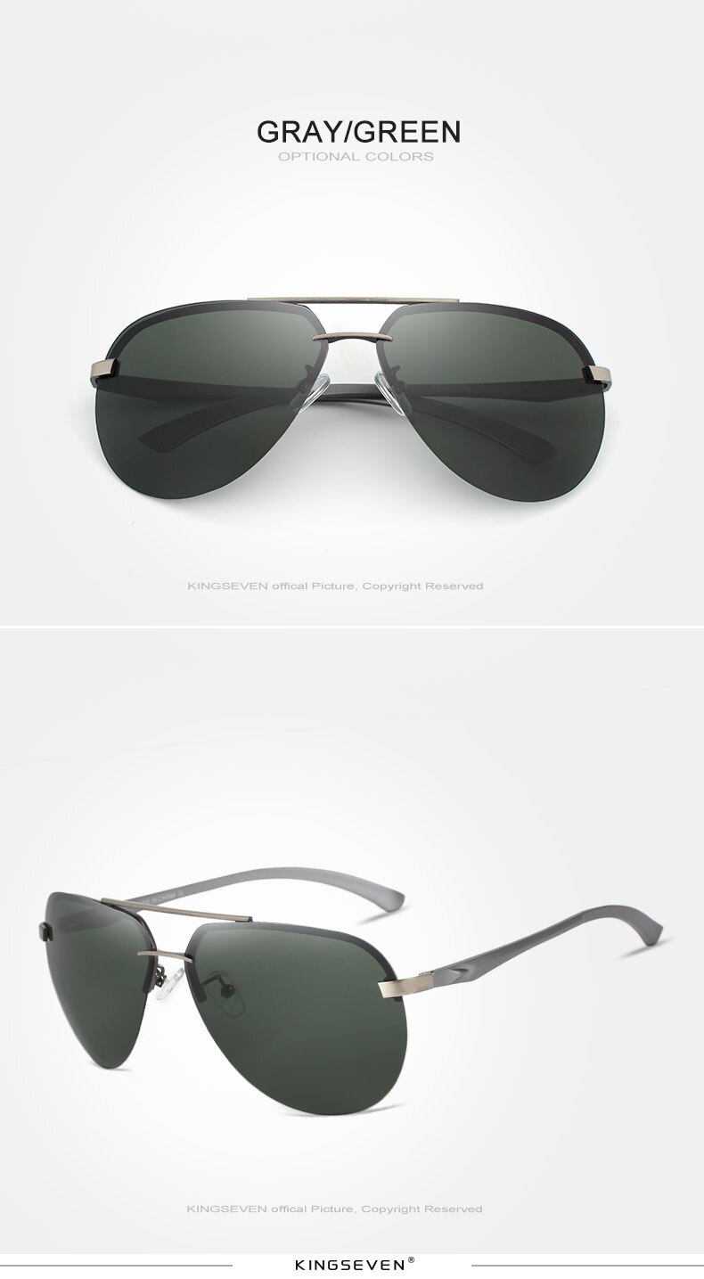 KINGSEVEN Aluminum HD polarized aviation Sunglasses Women Men Driving sun Glasses Vntage oculos de sol