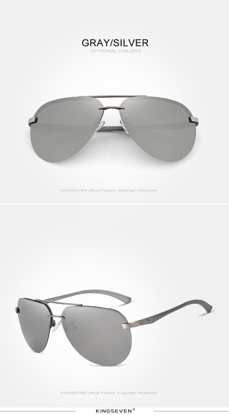 KINGSEVEN Aluminum HD polarized aviation Sunglasses Women Men Driving sun Glasses Vntage oculos de sol