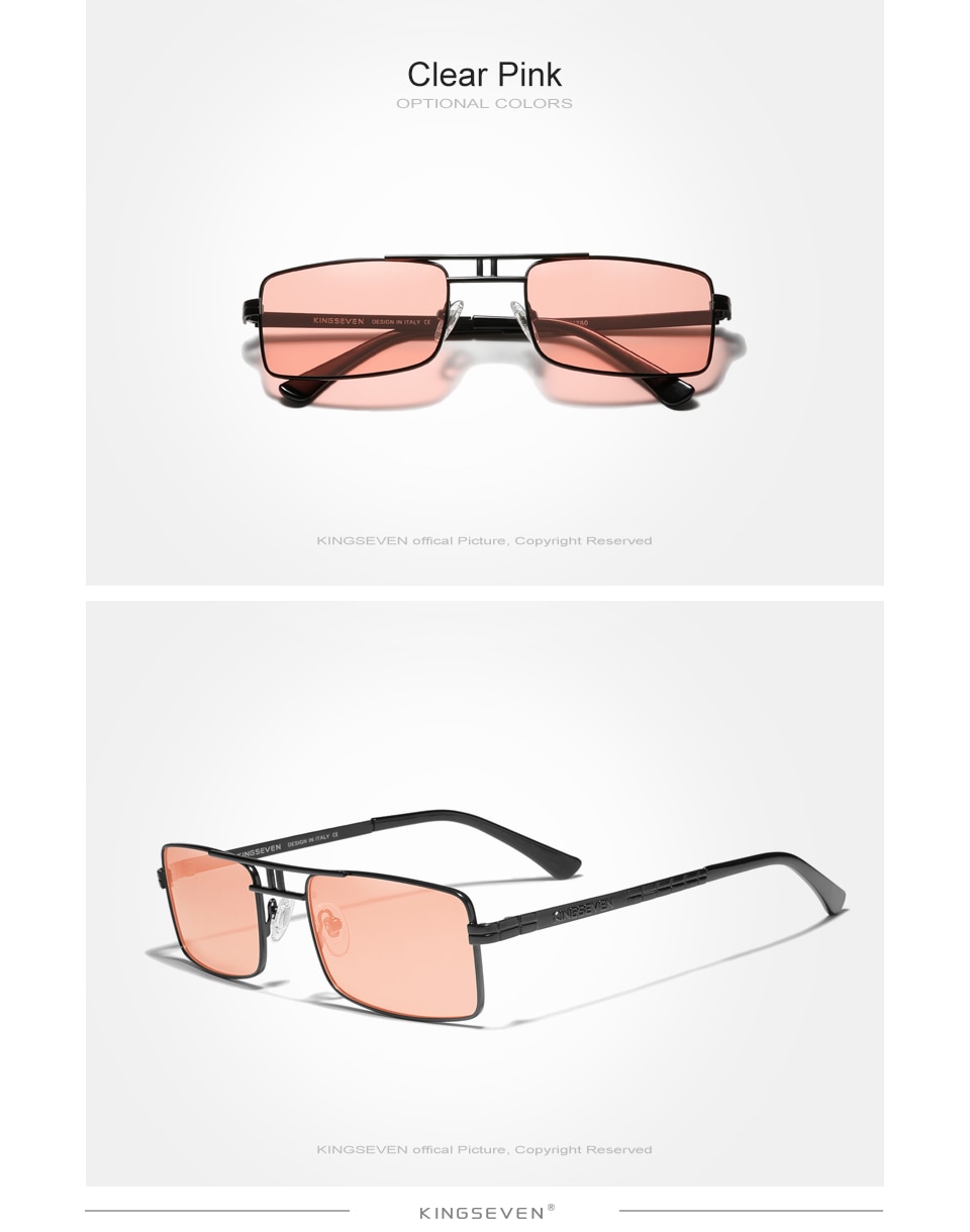 KINGSEVEN Polarized Sunglasses Stainless Steel Vintage Frame
