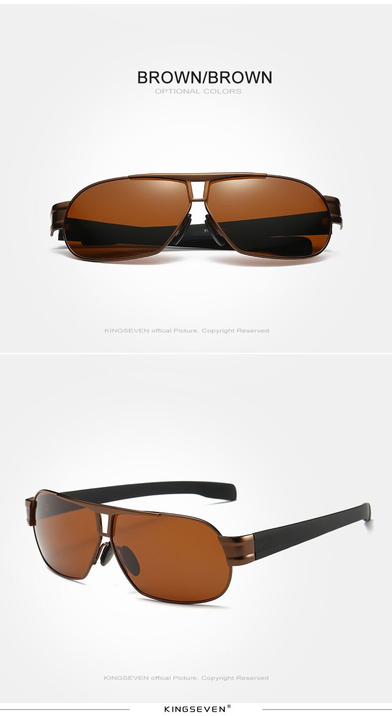 KINGSEVEN Fashion Driving Sun Glasses For Men Polarized sunglasses UV400 Protection Brand Design Eyewear High Quality
