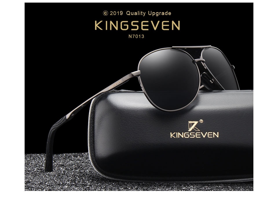 KINGSEVEN Brand Fashion Men's UV400 Polarized Sunglasses Men Driving Shield Eyewear Sun Glasses Oculos Gafas N7013