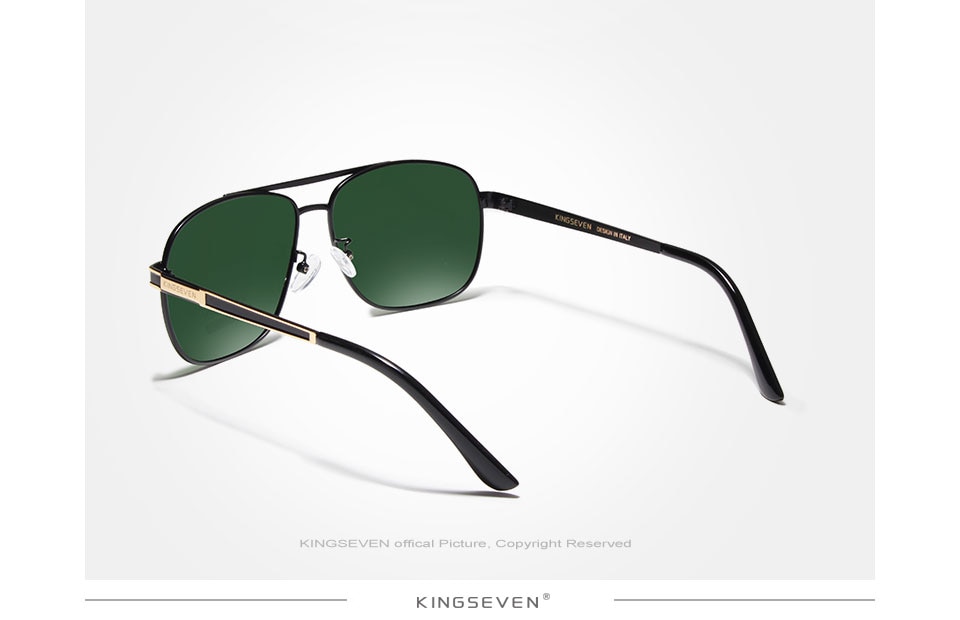 KINGSEVEN 2019 Stainless Steel Square Sunglasses Men's Polarized Mirror Sun Glasses Pilot Female Eyewears Accessories N738