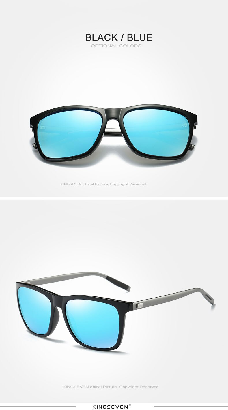 KINGSEVEN Brand Aluminum Frame Sunglasses Men Polarized