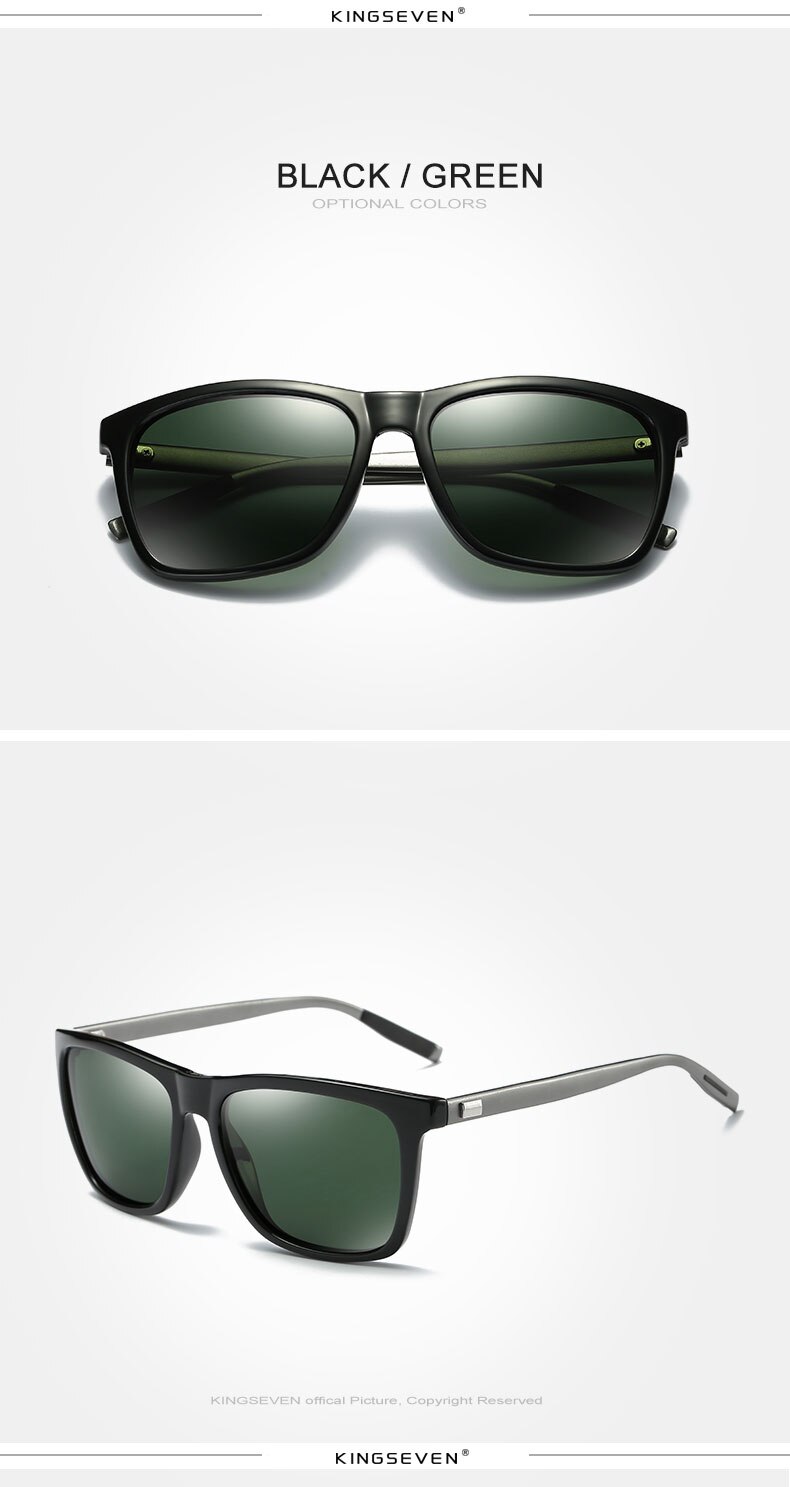 KINGSEVEN Brand Aluminum Frame Sunglasses Men Polarized