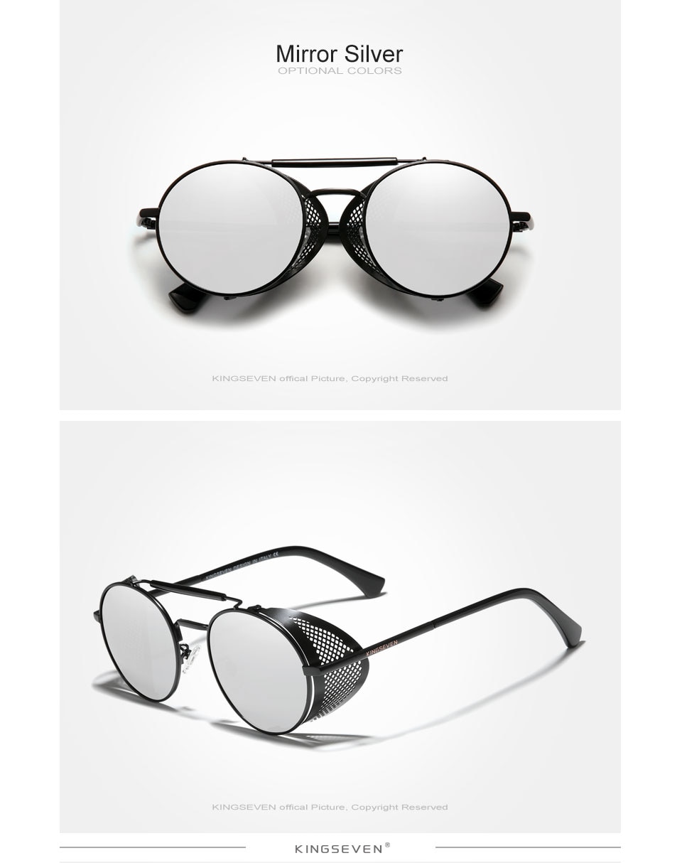 KINGSEVEN Fashion Gothic Steampunk Sunglasses Polarized Men Women