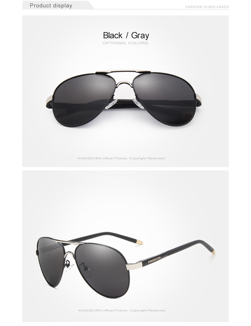 KINGSEVEN Brand New Unisex Aluminum Polarized Sunglasses Women Men Design Travel Driving Sun Glasses Classic Male Eyewear Gafas
