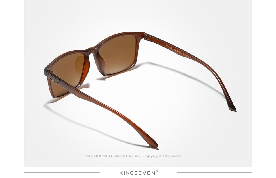 KINGSEVEN SQUARE Ultra Light TR90 Sunglasses Men Polarized Cat.3 1.1mm Thickness Lens Driving Sun Glasses Women Sports Eyewear