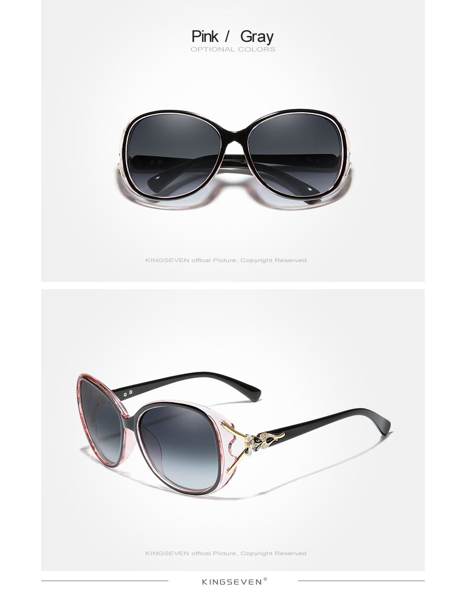KINGSEVEN HD Sunglasses Polarized Retro Big frame luxury Eyewear Lady Brand Designer Sun glasses Oculos de sol