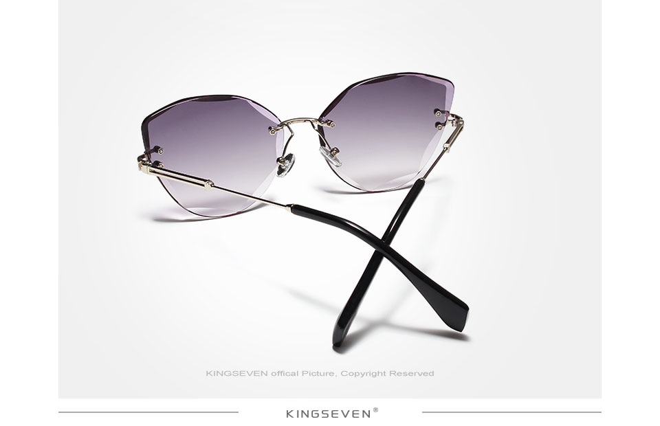 KINGSEVEN DESIGN Fashion Lady Sunglasses 2021 Rimless Women