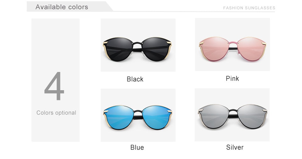 KINGSEVEN Cat Eye Sunglasses Women Polarized Luxury Alloy Frame