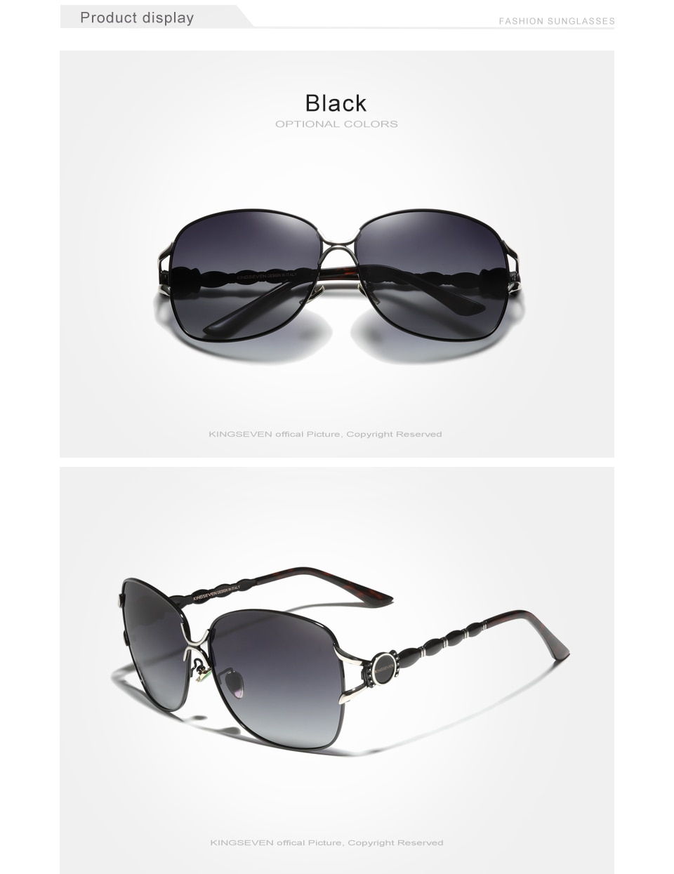 KINGSEVEN 2021 Elegant Polarized Sunglasses Gradient Luxury Ladies