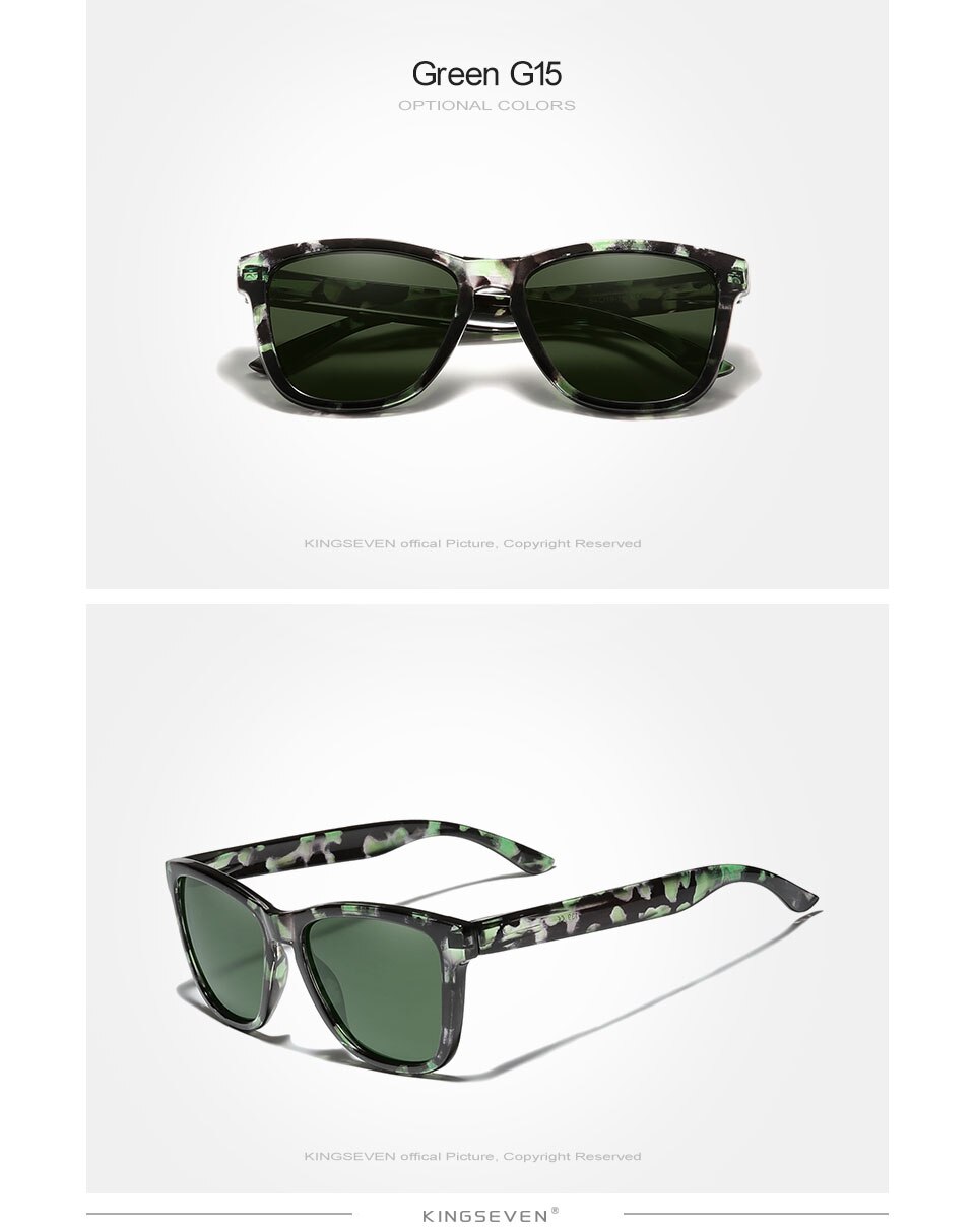KINGSEVEN Ultralight TR90 Leopard Print Frame Polarized Sunglasses