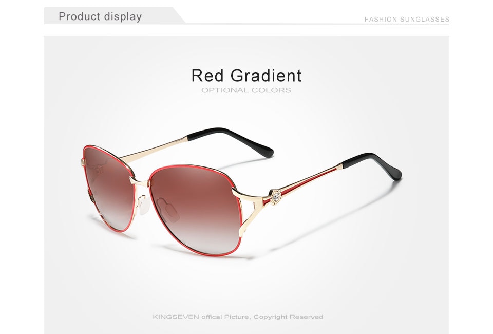 KINGSEVEN Luxury Gradient Polarized Lens Round Sunglasses