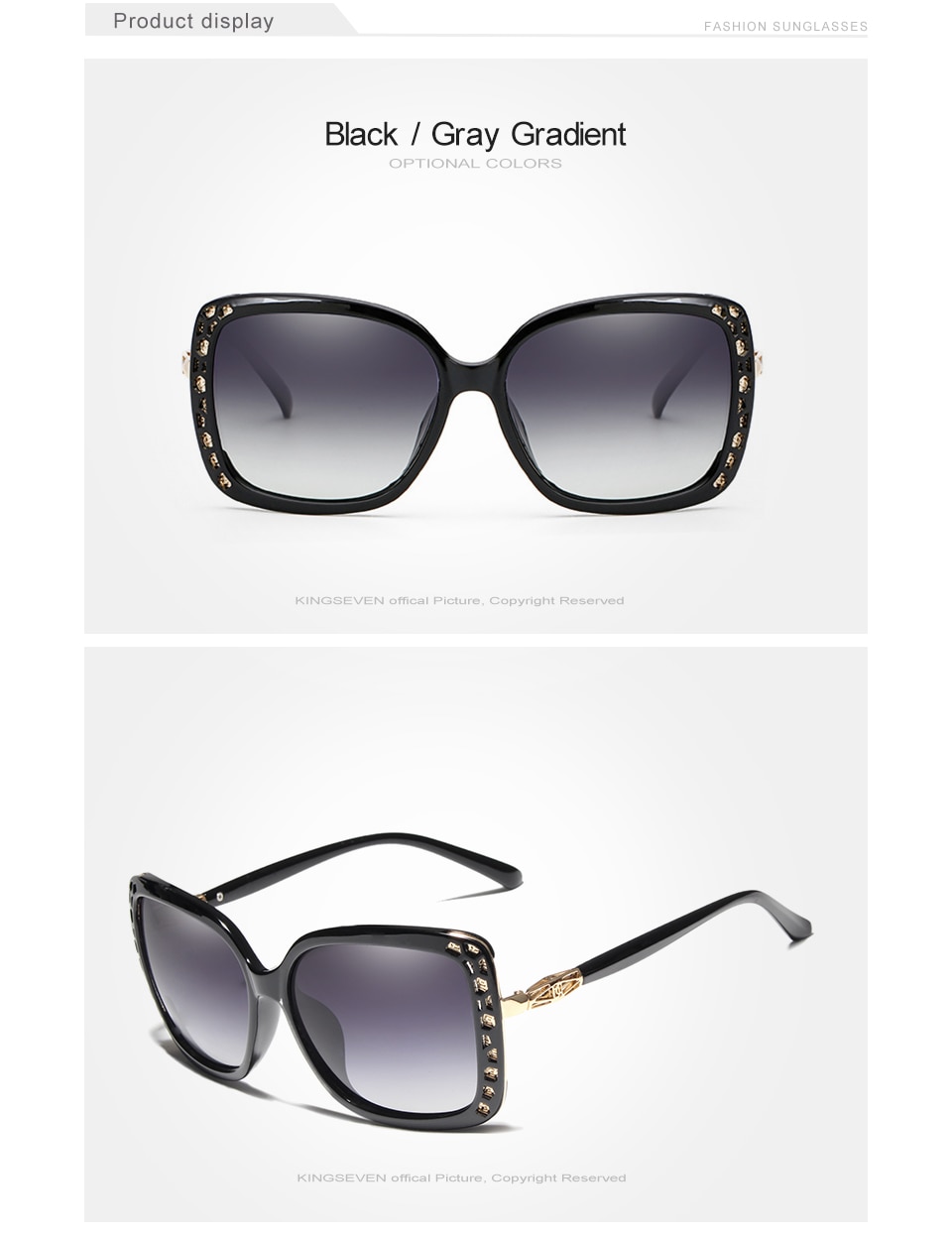 KINGSEVEN 2021 Women’s Fashion Polarized Sunglasses Butterfly Frame