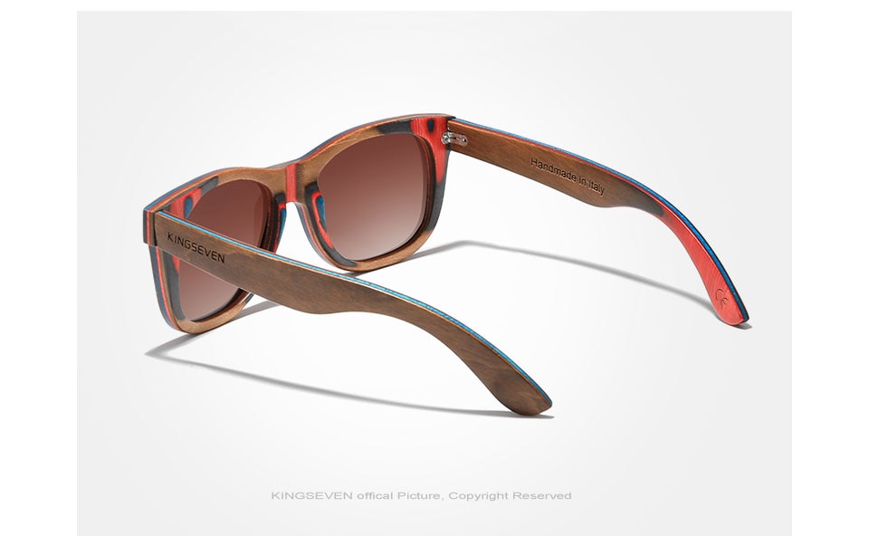 KINGSEVEN Handmade 2021 Natural Wooden Sunglasses Men