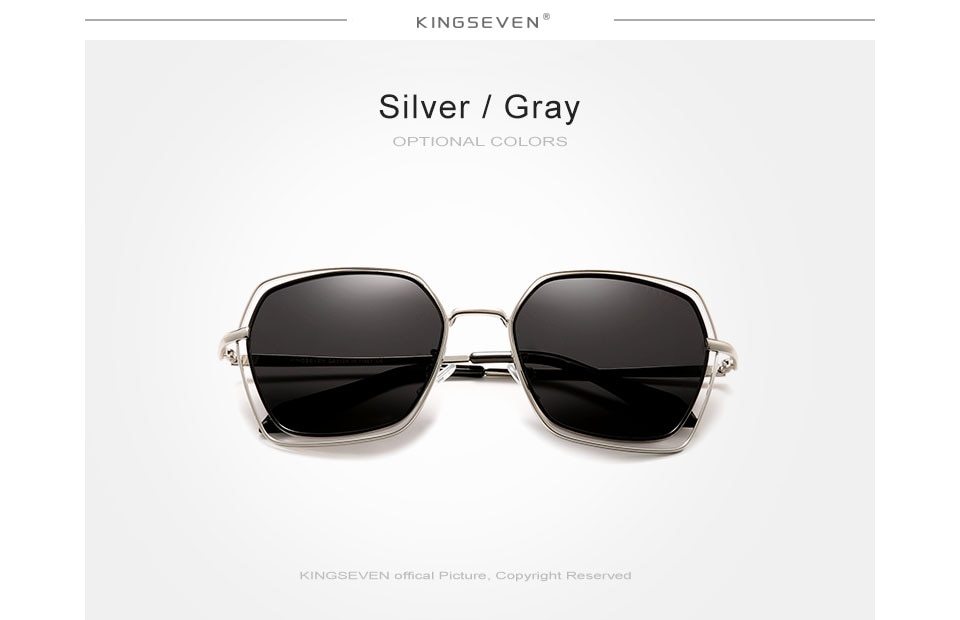 KINGSEVEN Elegant Series Women Polarized Sunglasses Double Frame