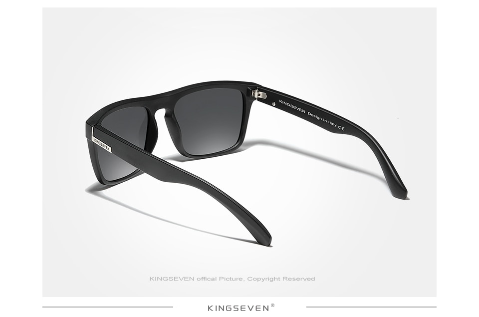 KINGSEVEN TR90 Frame Mirror Lens Sunglasses Polarized Men‘s
