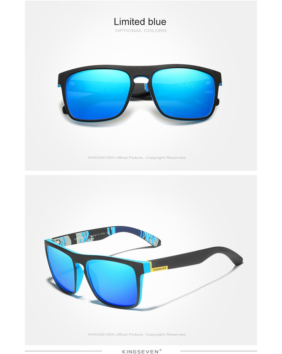 KINGSEVEN TR90 Frame Mirror Lens Sunglasses Outdoor Sports Male