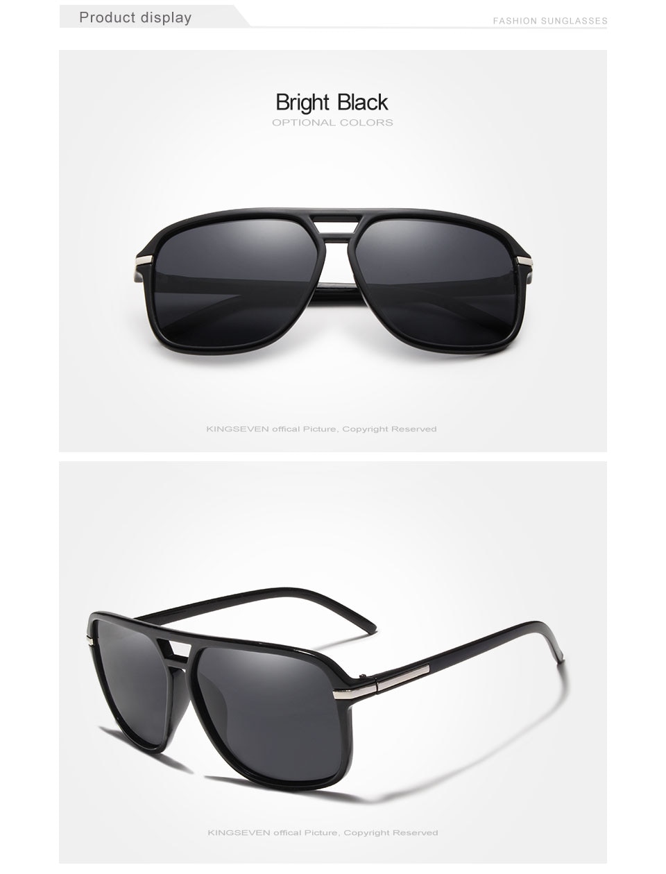 KINGSEVEN HD Polarized Aluminum Sunglasses Hot Men's Brand New Sun Glasses Big Size Oculos Women Goggle Gafas De Sol