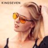 KINGSEVEN Yellow Lens Men Night Vision Driving Glasses