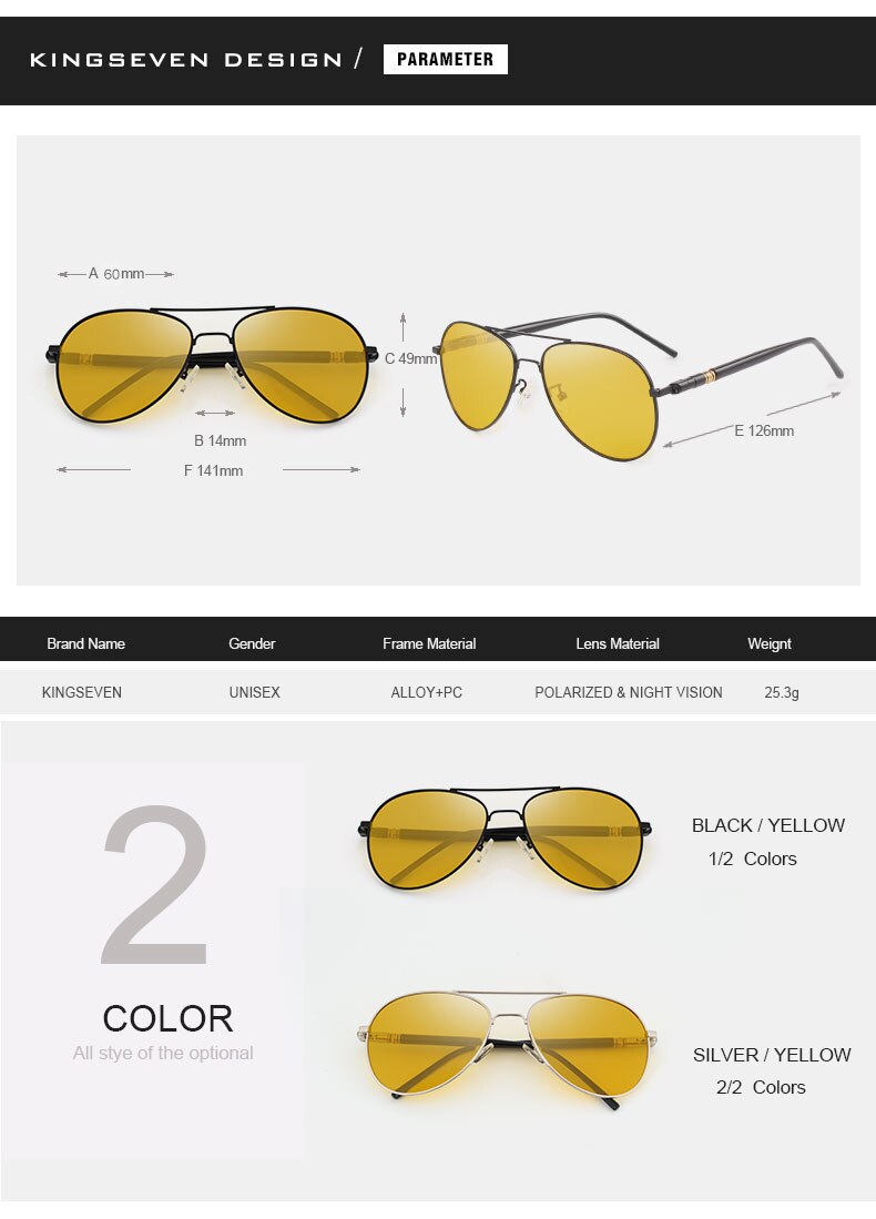 2018 Mens Polarized Night Driving Sunglasses Men Brand Designer Yellow Lens Night Vision Driving Glasses Goggles Reduce Glare