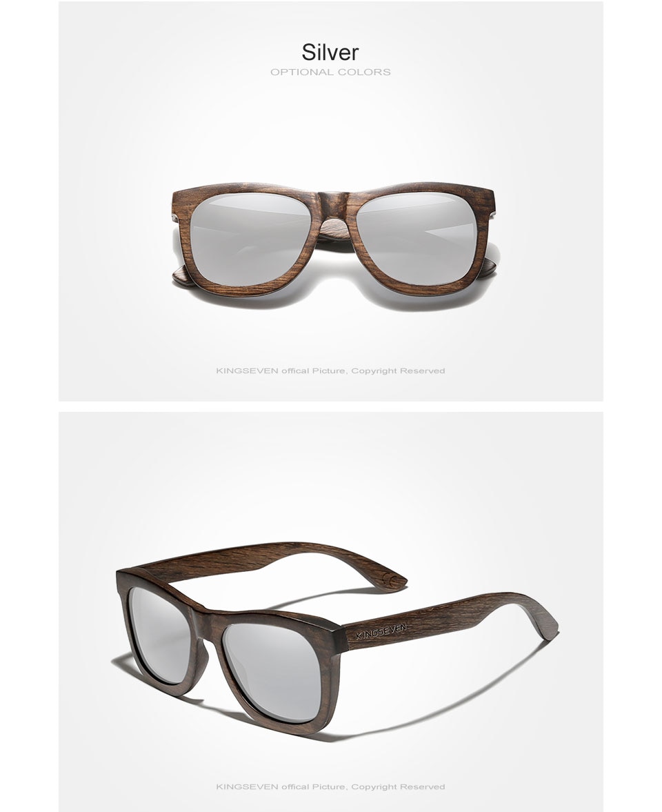 KINGSEVEN 2021 Handmade Precious Wood Sunglasses Men Polarized Lens Vintage Women Sunglasses High Quality With Glasses Case