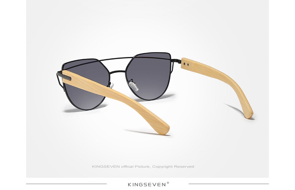 KINGSEVEN Handmade Wood Men Bamboo Sunglasses
