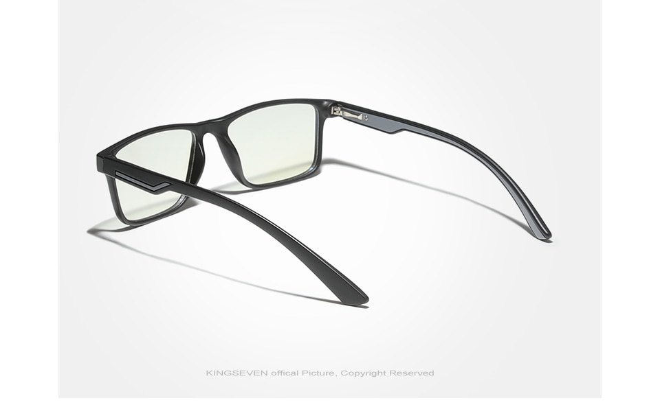 KINGSEVEN 2021 TR90 New design Blue Light Blocking Glasses Men Square Myopia Optical Prescription Optical Eyewear Male