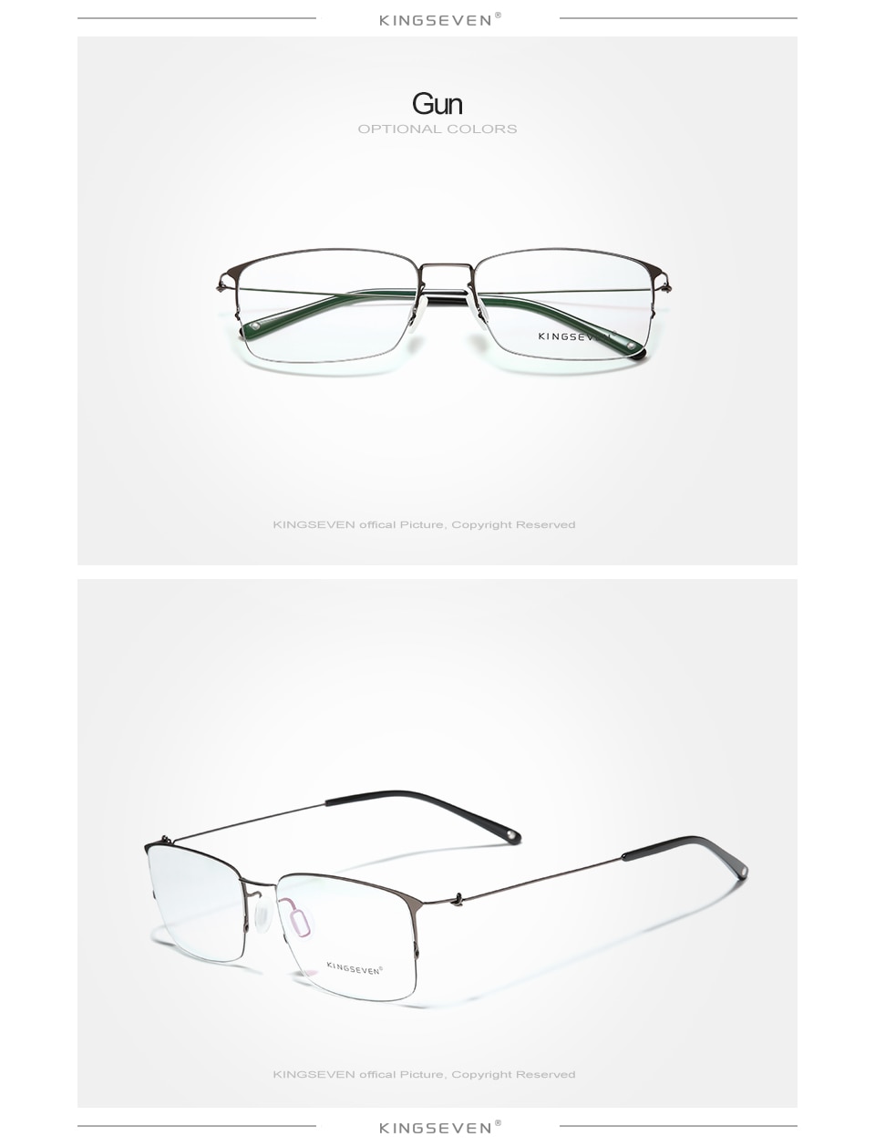 KINGSEVEN Titanium Alloy Optical Glasses Frame Men 2021