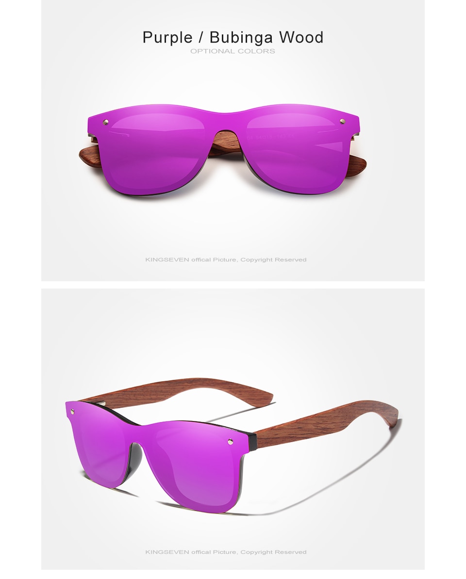 KINGSEVEN Natural Wooden Sunglasses Men Polarized Fashion Sun Glasses Original Wood Oculos De Sol Masculino