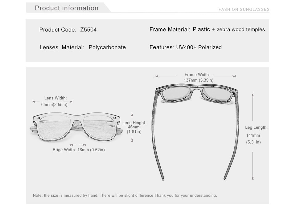 KINGSEVEN 2021 Polarized Square Sunglasses Men Women Zebra Wooden Frame Mirror Flat Lens Driving UV400 Eyewear