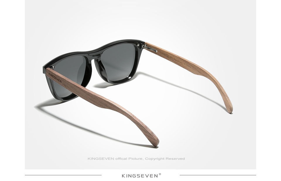 KINGSEVEN Exclusive Design Vintage Men’s Glasses Walnut Wooden