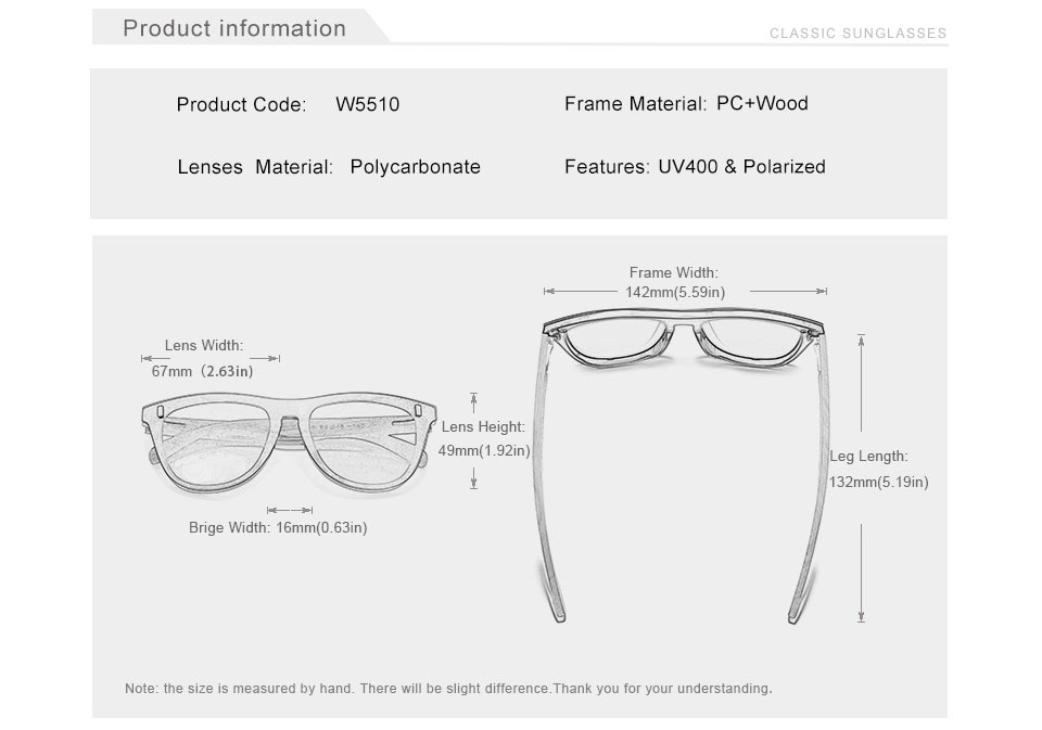 KINGSEVEN Exclusive Design Vintage Men's Glasses Walnut Wooden Sunglasses UV400 Protection Fashion Square Sun glasses Women 5510