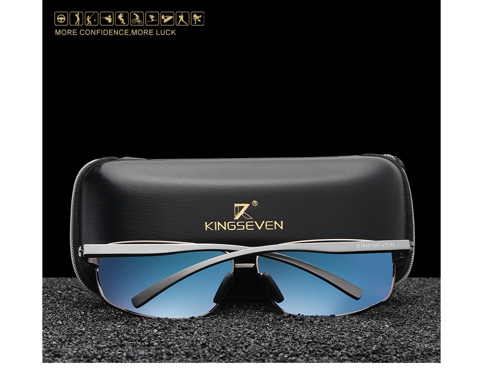 KINGSEVEN Vintage Retro Brand Designer Men Polarized Sunglasses Square Classic Men Shades Sun glasses UV400 N7088