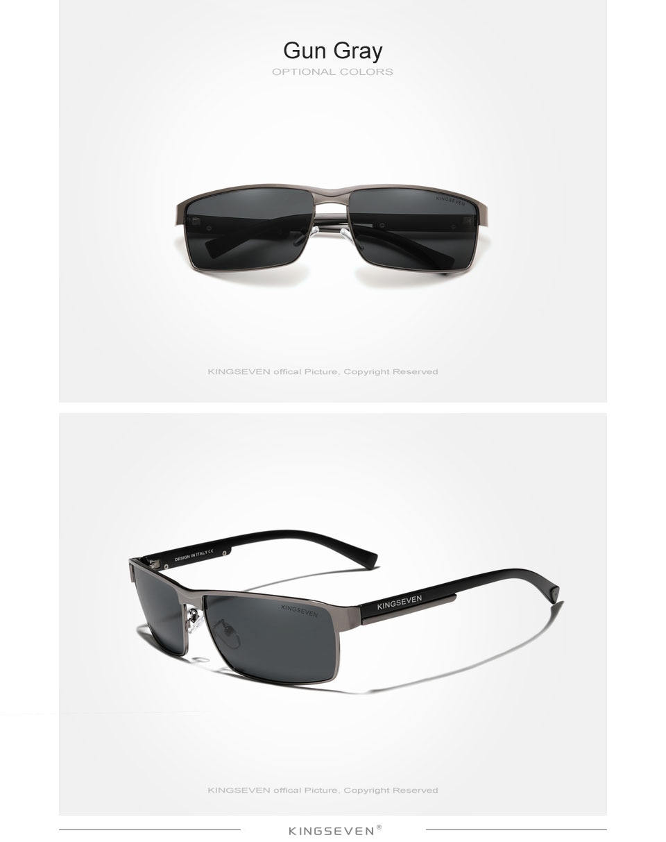 KINGSEVEN New Sunglasses Men Women Driving Square Eyewear