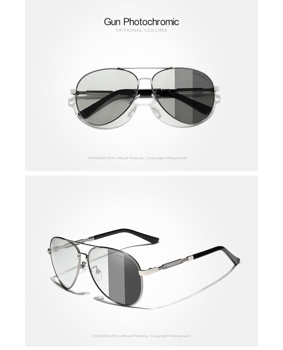 KINGSEVEN Men’s Aluminum Sunglasses Polarized Fishing Driving Sunglasses