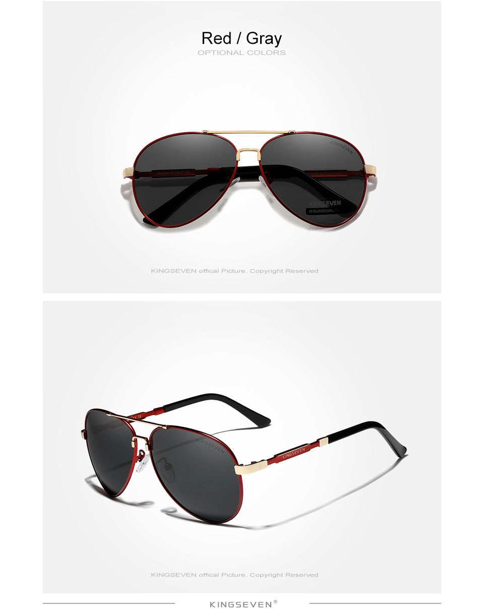 KINGSEVEN NEW Fashion Men's Aluminum Sunglasses Polarized Fishing Driving Sun glasses Brand Men UV400 Photochromism Lens Male