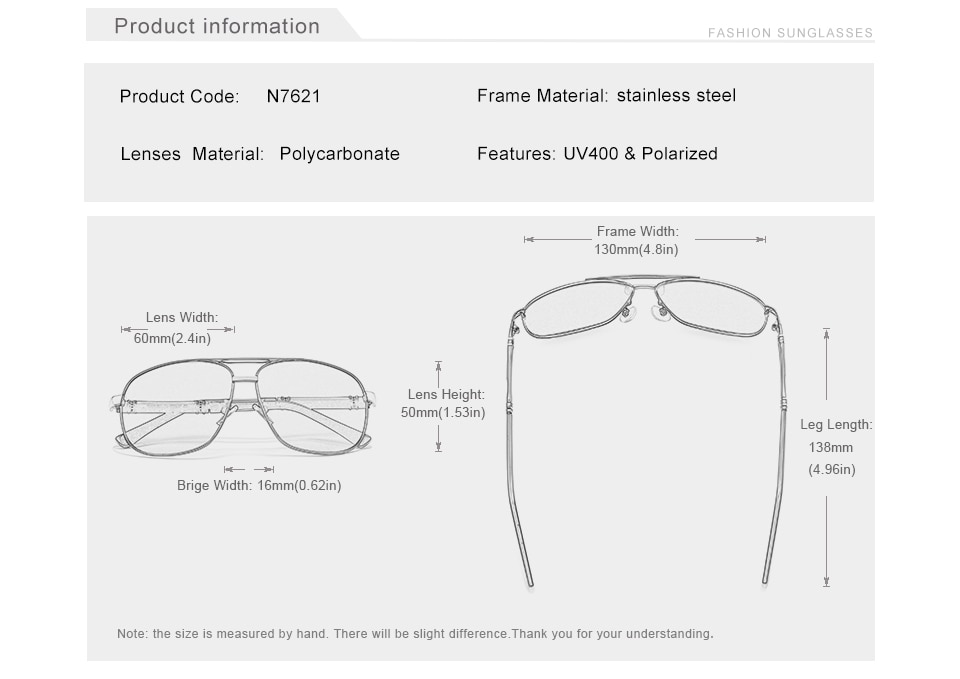 KINGSEVEN Men’s Sunglasses Polarized UV400 Protection Driving