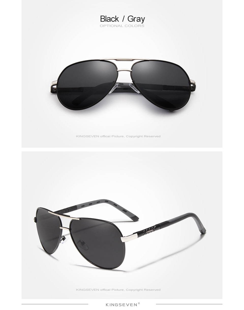KINGSEVEN 2019 Aluminum Magnesium Men's Sunglasses Polarized Men Coating Mirror Glasses Male Eyewear Accessories For Men Oculos