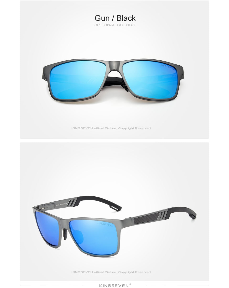 KINGSEVEN Men’s Polarized Sunglasses Full Frame Aluminum